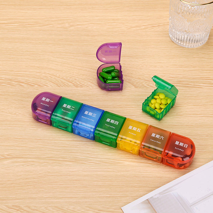 Pill Organizer Weekly - 7 Day Detachable Pill Box | Pines