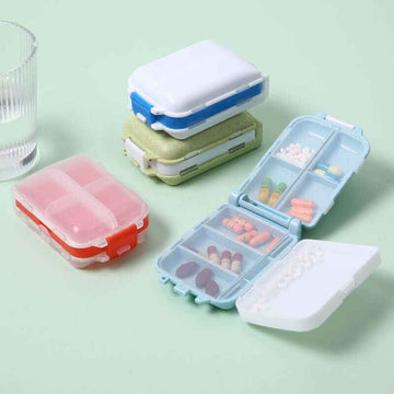 Medicine Box Organiser - 8-Compartment  | Foldable Storage - Pines