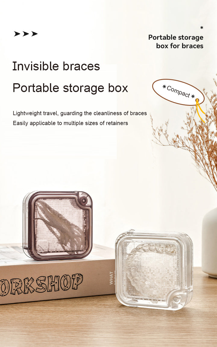 Retainer Storage Box | Portable | Sealed | Rotating Lid | Pines