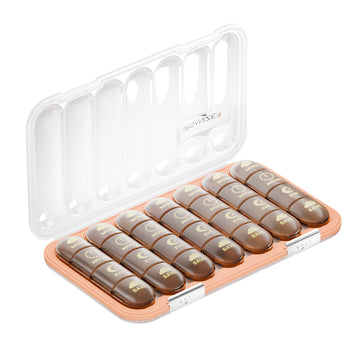 Pill Organizer Brown - 28 Compartment