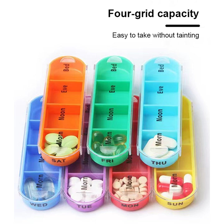 Weekly Pill Box – 28-Compartment Drawer Organizer | Pines