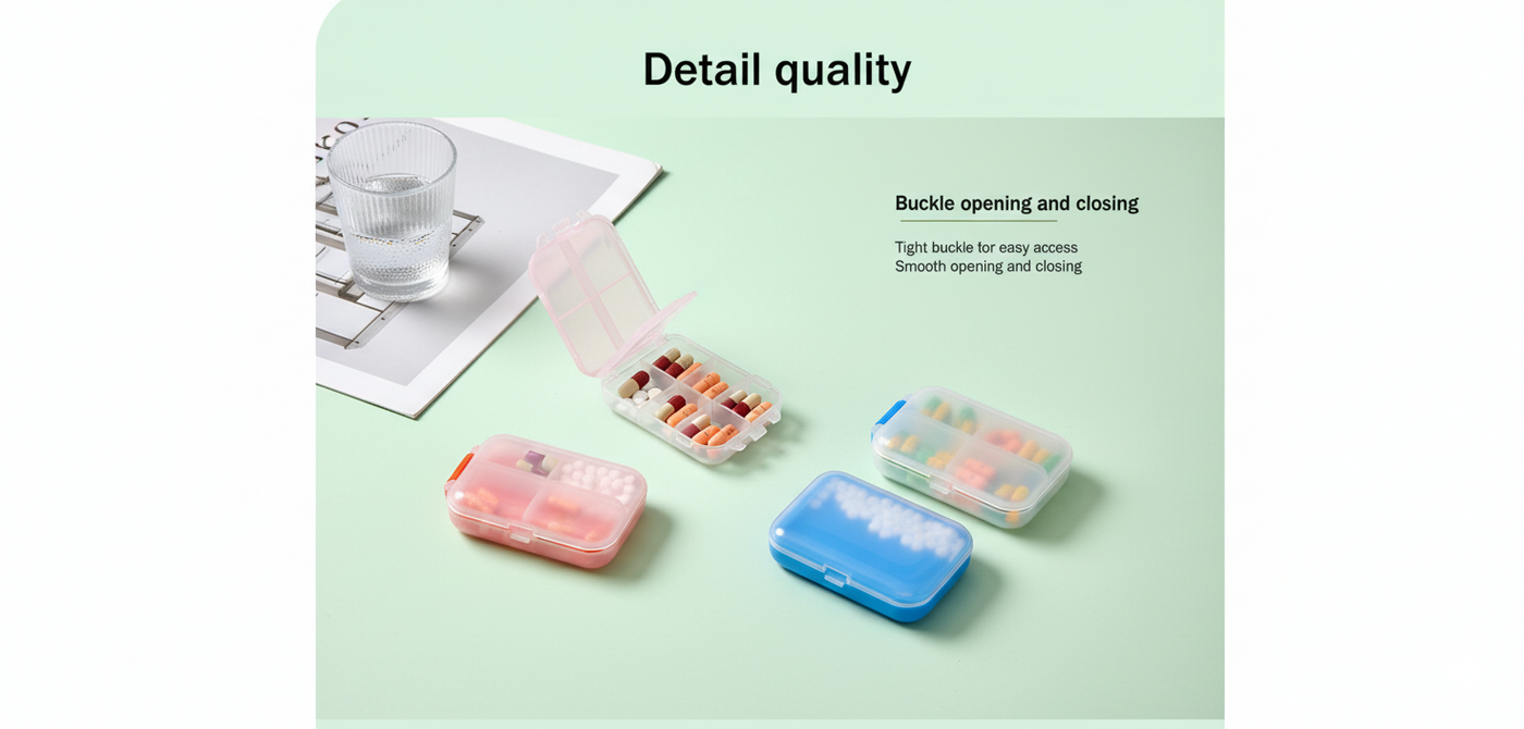 Medicine Box Organiser - 8-Compartment  | Foldable Storage - Pines