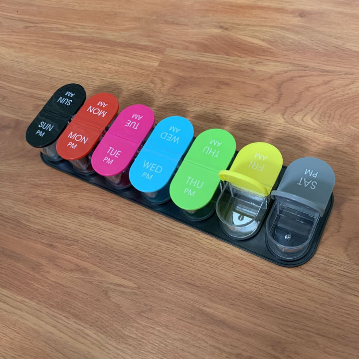7 Day AM PM Pill Organizer - Detachable