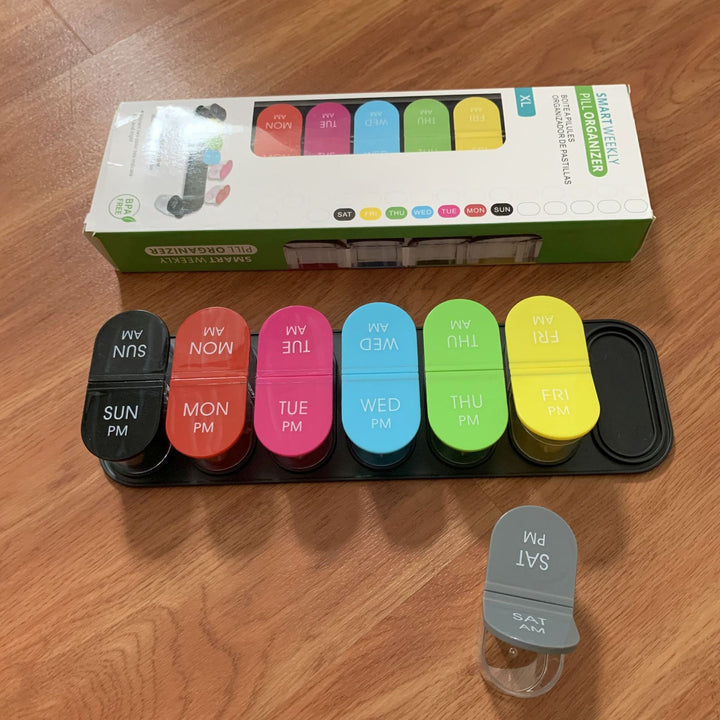 7 Day AM PM Pill Organizer - Detachable
