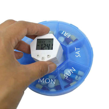 Smart Portable Pill Organizer - Food-Grade | Weekly - Pines