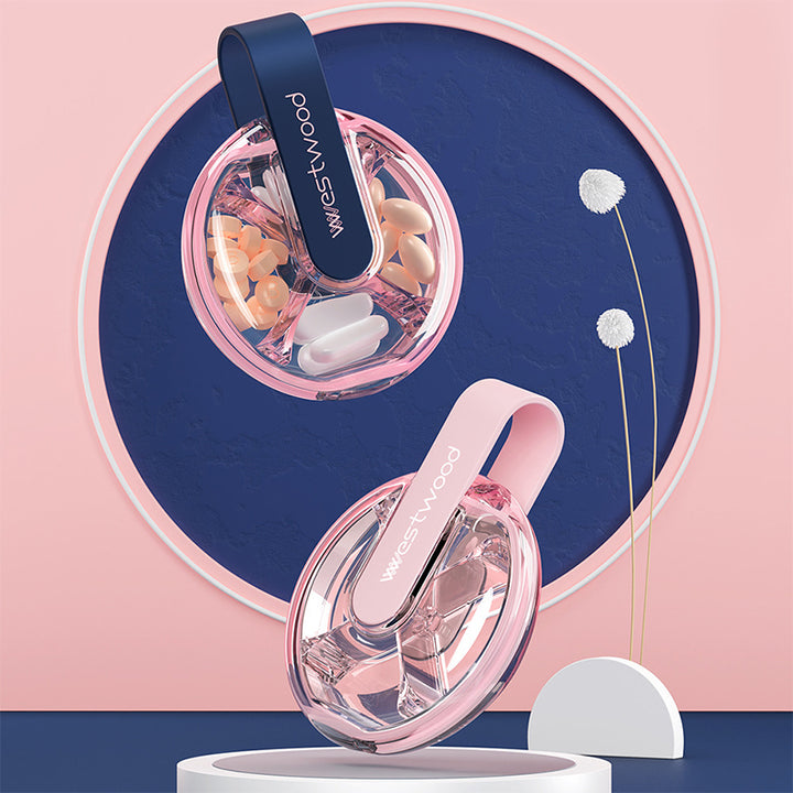 4-Compartment Pill Organizer – Portable Travel Case | PINES