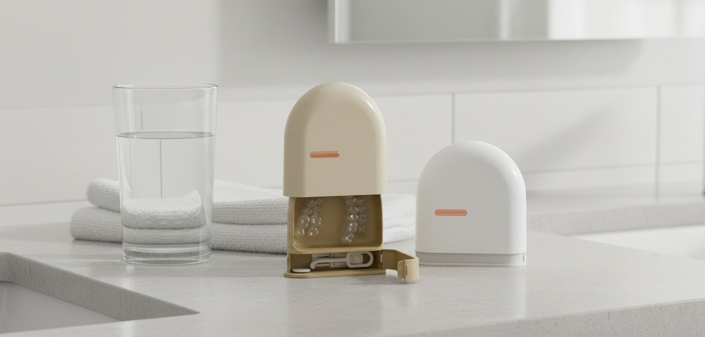 Retainer Case - Easy-Clean Slide-Out Storage - Pines
