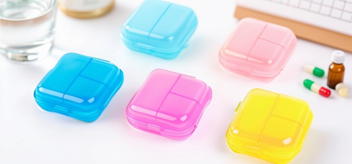 Pill Box - 6 Compartments Transparent Organizer | Pines