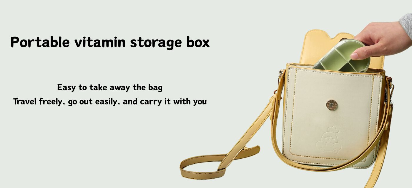 Compact 6-Panel Vitamin Storage Box for Travel