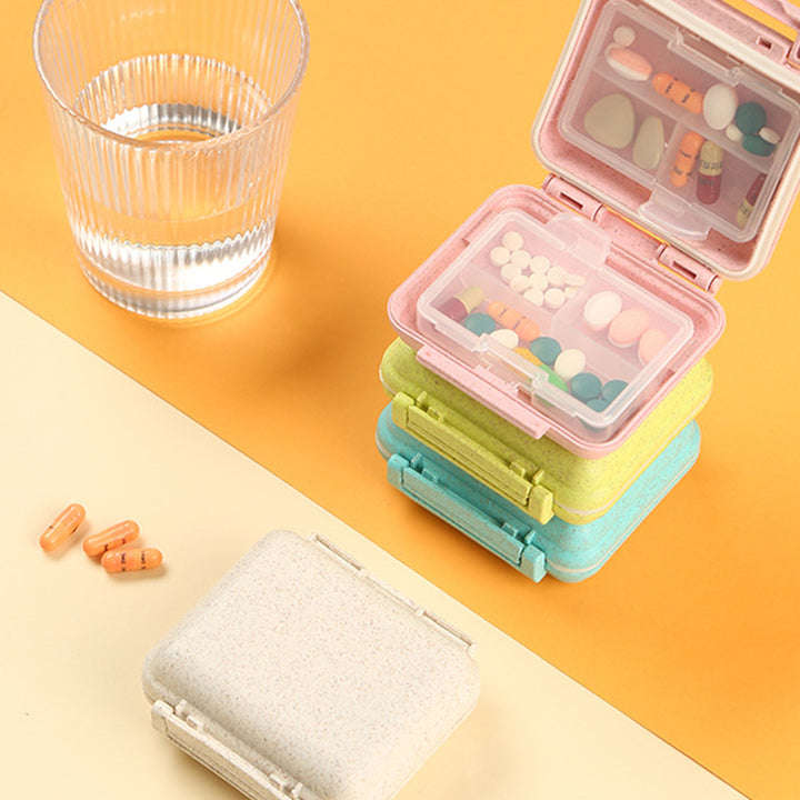 Colorful Travel Pill Box Organizer Small Daily Pill Storage Case