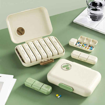 Custom Weekly Pill Organizer 21/28 Compartments BPA-Free Pill Box | PINES