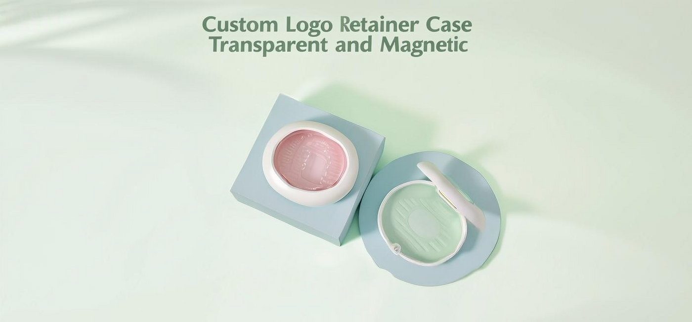 Logo Printed Retainer Case - Magnetic | Transparent | Compact - Pines