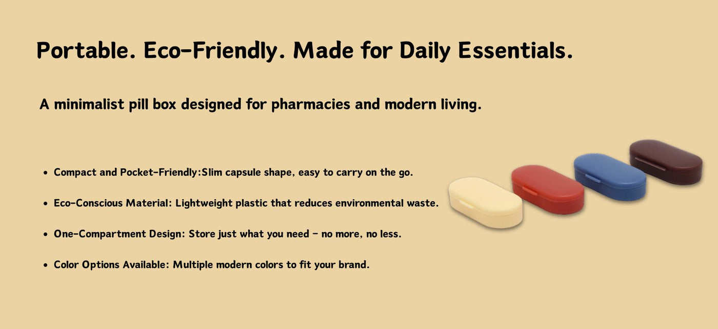 Mini Pill Box – Eco Friendly and Lightweight | Perfect for Retailers and Pharmacies – Pines