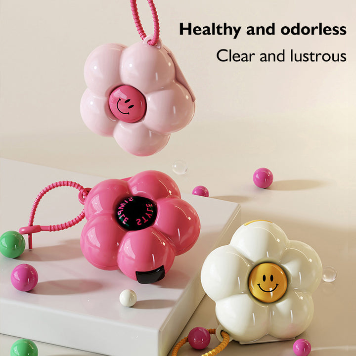 Flower Shaped Pill Organizer Travel Medicine Pill Box with Rotating Lid