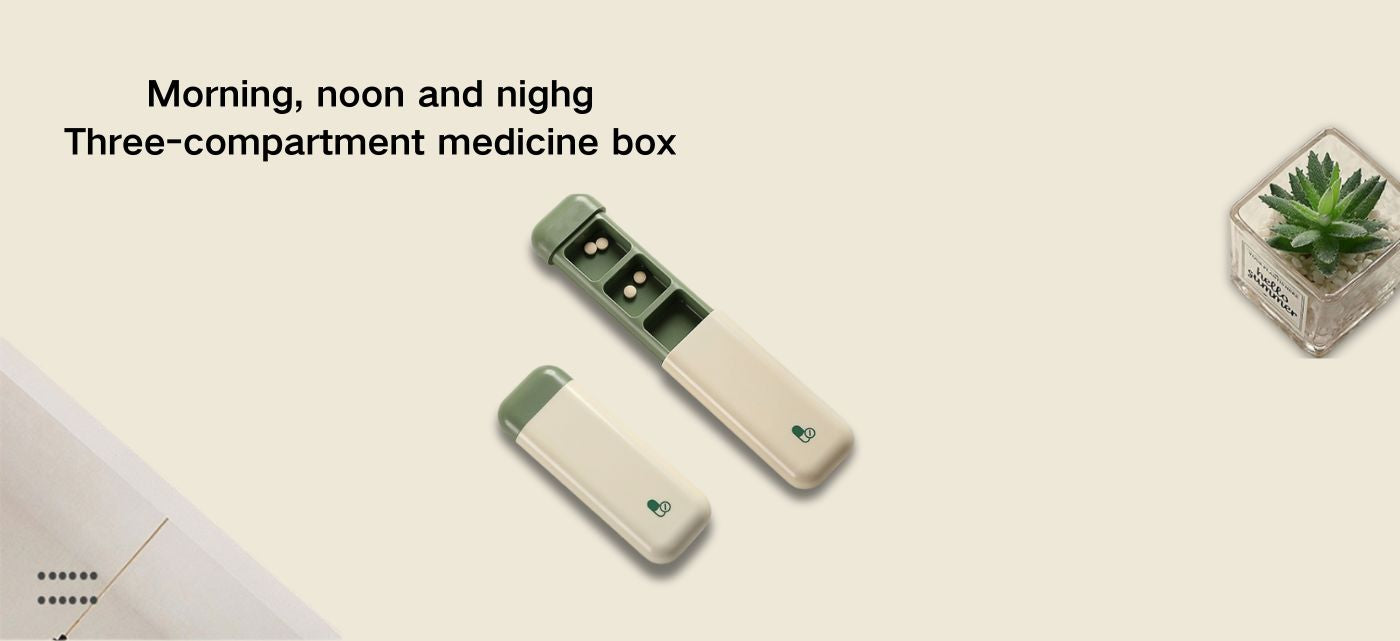 Portable Pill Box Food Grade Travel Pill Organizer for Morning Noon and Night