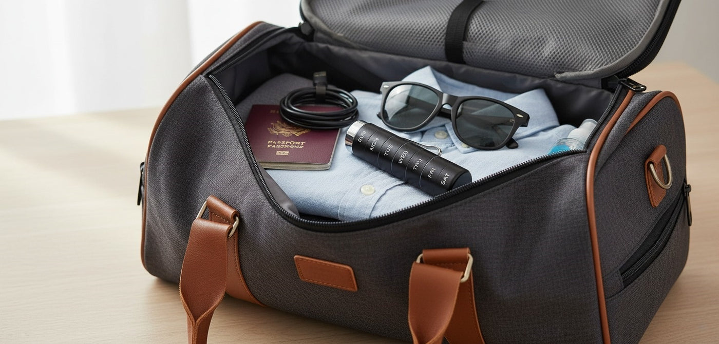 Weekly Pill Organizer - Waterproof | Aluminum Case - Pines