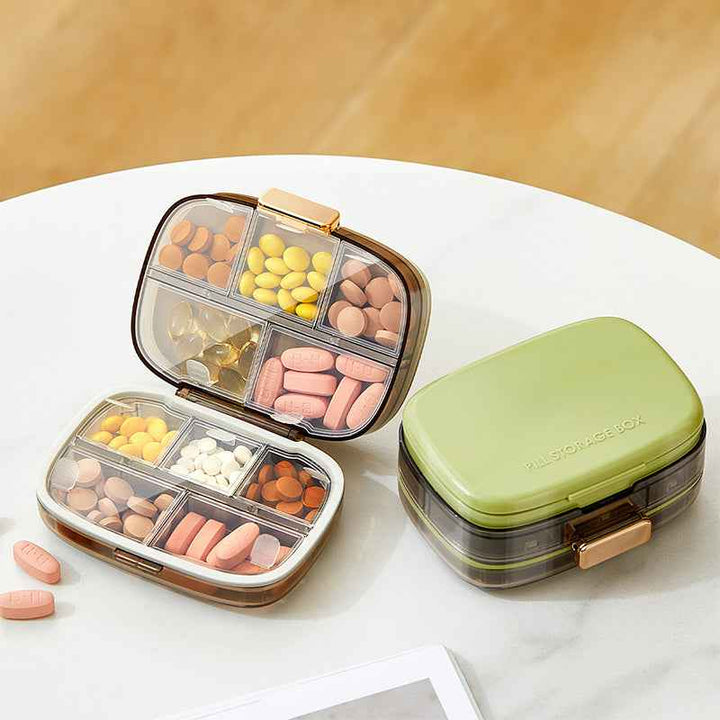 10 Compartment Weekly Pill Organizer Waterproof Storage Box | PINES