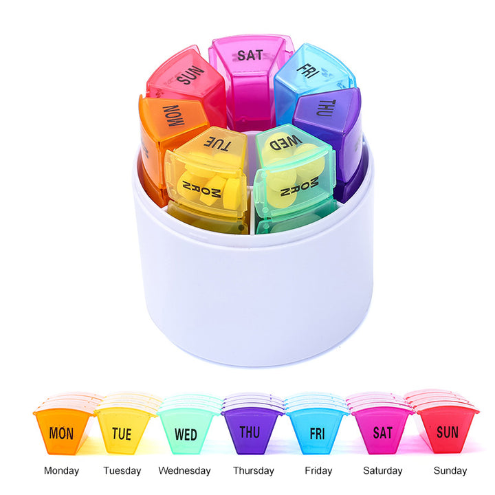 7 Day Pill Box Organizer Large Capacity Portable Pill Case for Vitamins and Supplements