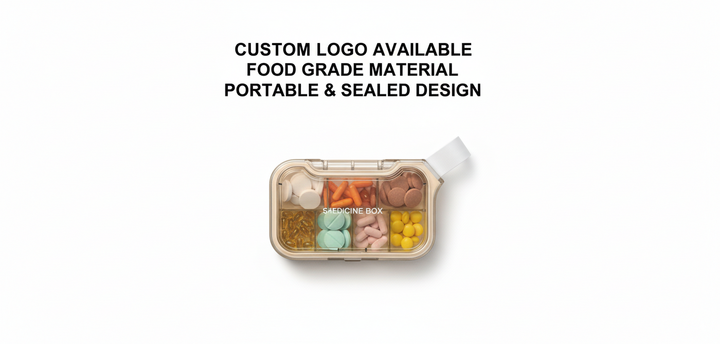 Medicine Box Organizer - 4/7 Compartments | Custom Logo - Pines