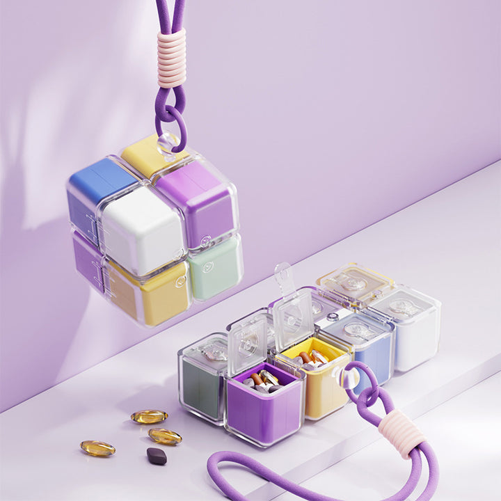 8-Compartment Pill Organizer – Portable Travel Pill Box | PINES