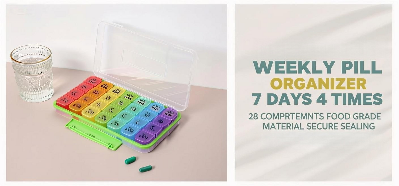 Wholesale Pill Organizer 4 Times a Day - weekly - Pines