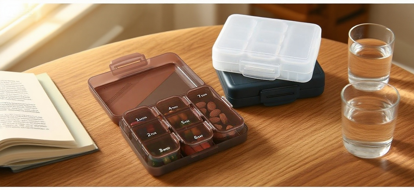 Weekly Pill Box - Food-Grade Safe & Travel-Friendly - Pines