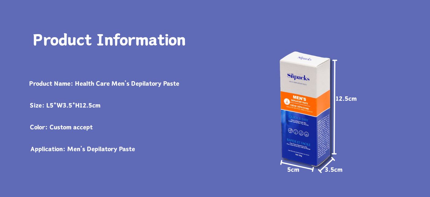 Custom Health Care Packaging Box for Men's Hair Removal Products