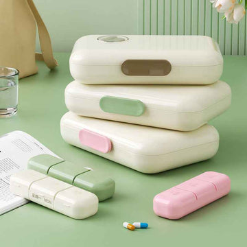 Custom Weekly Pill Organizer 21/28 Compartments BPA-Free Pill Box | PINES