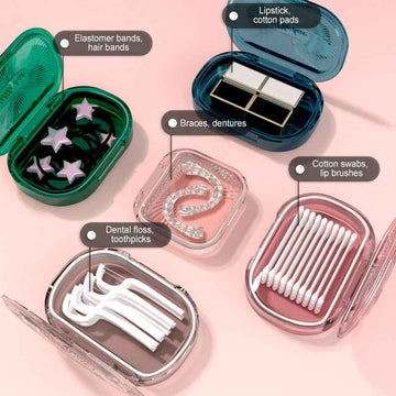 Custom Transparent Plastic Pill Box for Dentures & Retainers