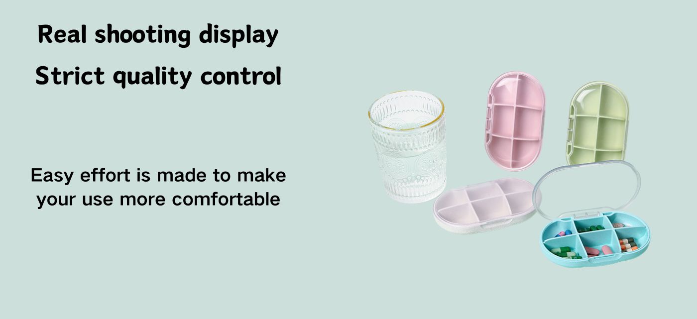 Compact 6-Panel Vitamin Storage Box for Travel