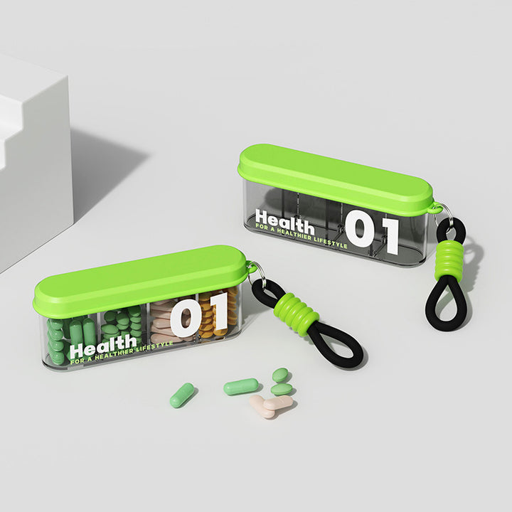 4-Compartment Travel Pill Organizer – Stackable Case | PINES