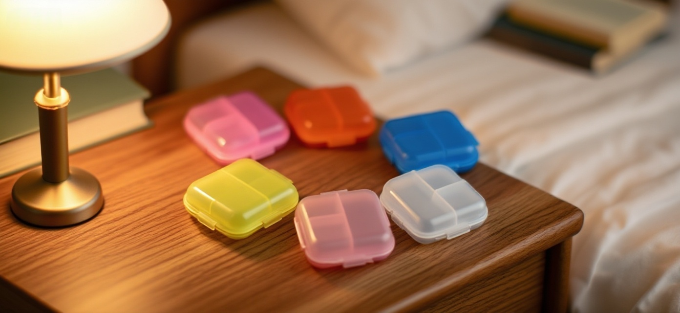 Pill Box - 6 Compartments Transparent Organizer | Pines