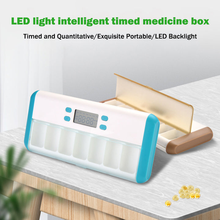 Smart Pill Box - weekly | Timer | Alarm | Vibration | Long Battery - Pines