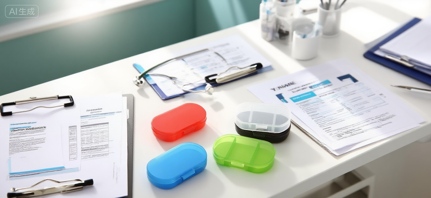 Easy Open 3 Slot Pill Organizer - Pines