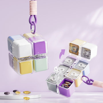 8-Compartment Pill Organizer – Portable Travel Pill Box | PINES