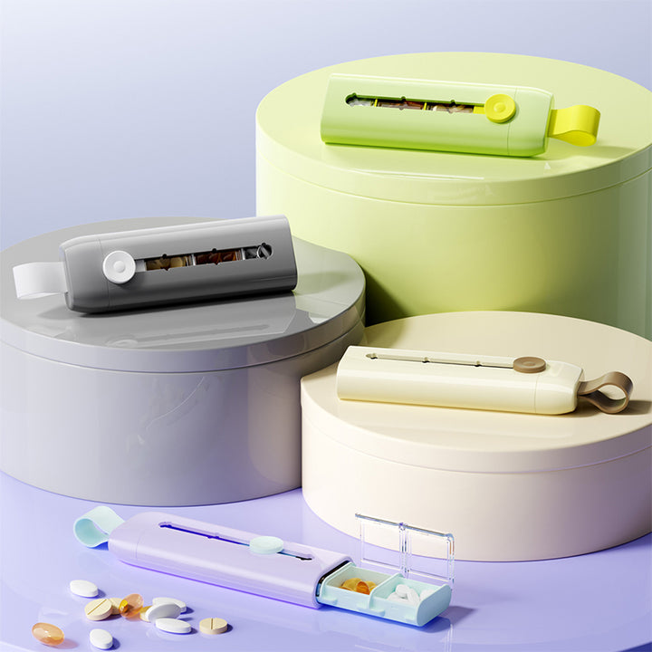 Daily Pill Organizer with Sliding Design – Large Capacity Stackable Medicine Box | PINES