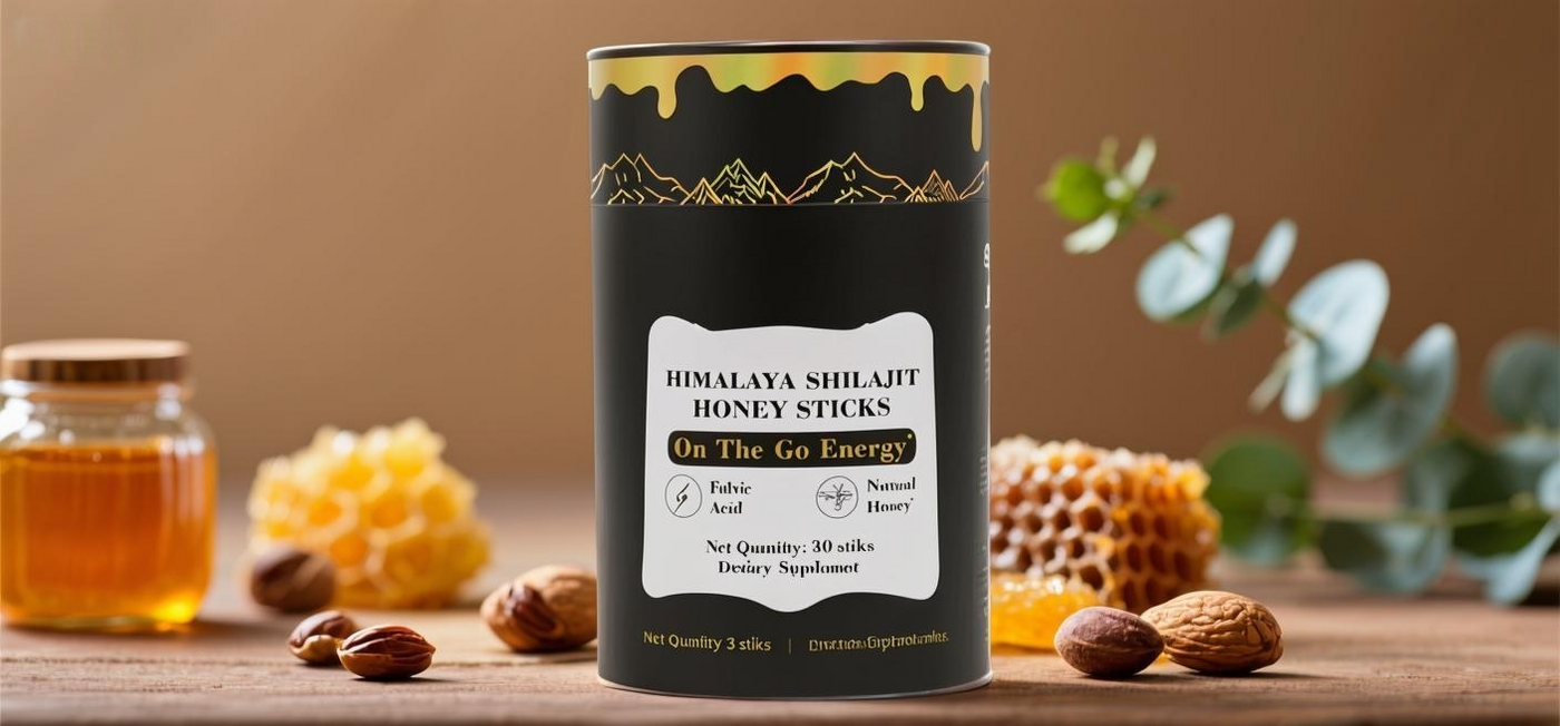 Luxury Himalayan Shilajit Honey Sticks with Premium Packaging