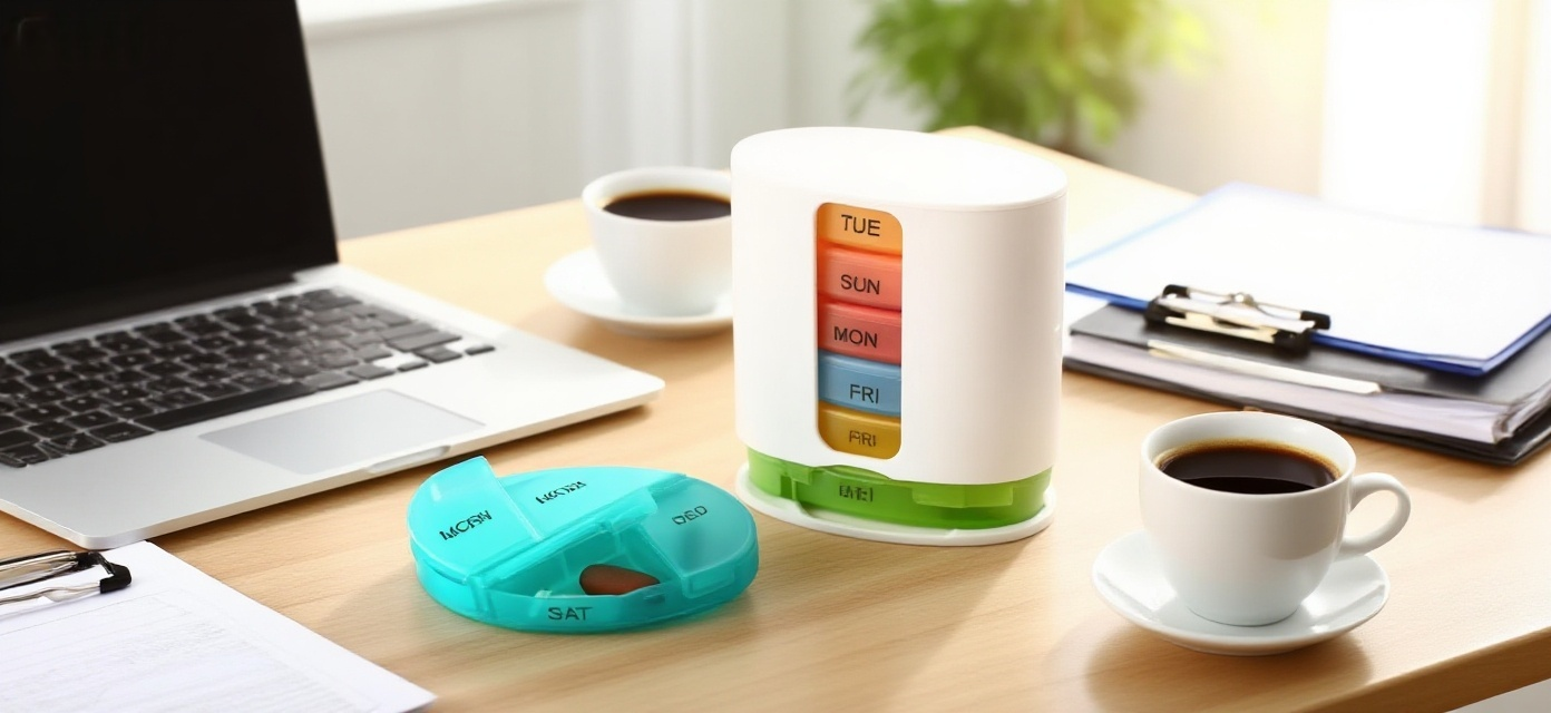 7 Day Pill Organizer 4 Times a Day - Drawer Style | Pines