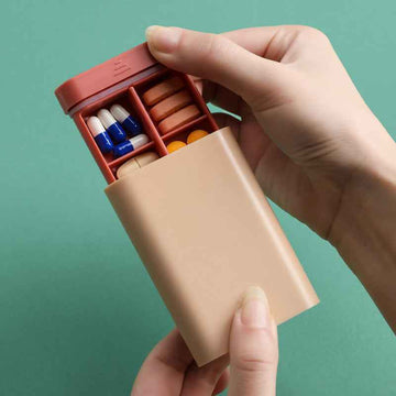 Portable Pill Organizer – Compact Sliding Box - Pines