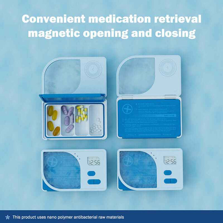 Electronic Pill Box - Magnifier | 4 compartments - Pines