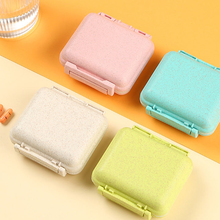 Colorful Travel Pill Box Organizer Small Daily Pill Storage Case