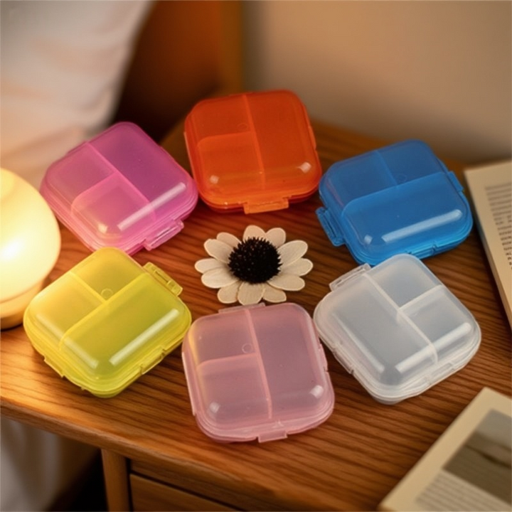Pill Box - 6 Compartments Transparent Organizer | Pines