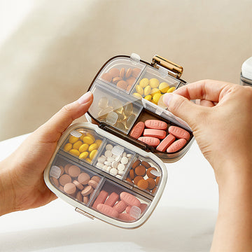 10 Compartment Weekly Pill Organizer Waterproof Storage Box | PINES