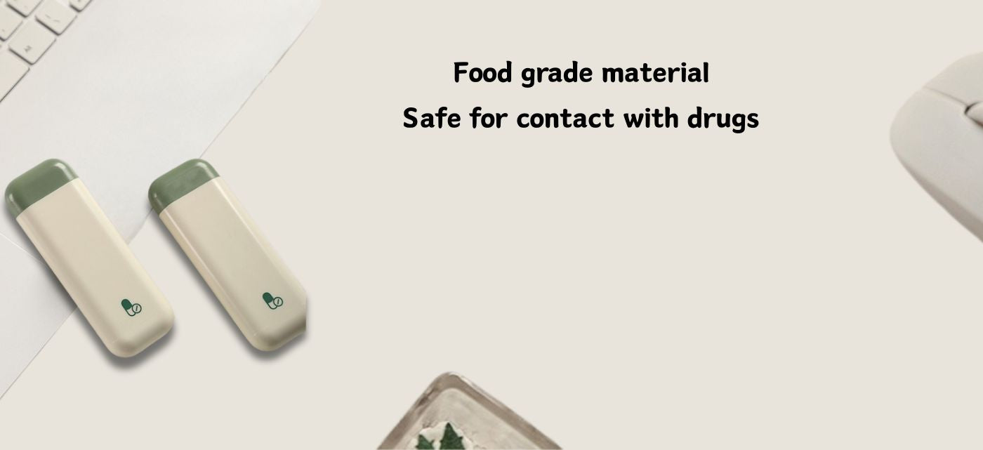 Portable Pill Box Food Grade Travel Pill Organizer for Morning Noon and Night