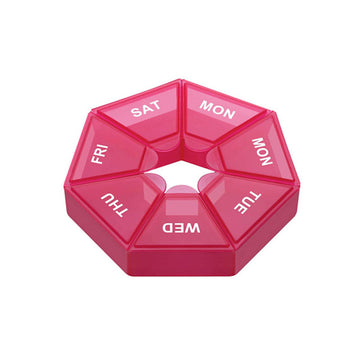 Compact Weekly Pill Box Red