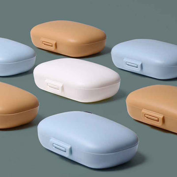 7-Compartment Portable Pill Organizer with Divider – Travel Mini Medicine Case