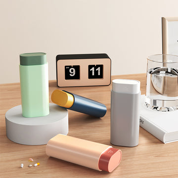 Sliding 3-Compartment Pill Organizer – Travel Case | PINES