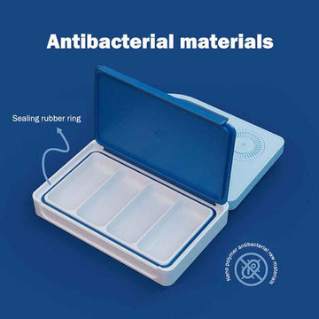 Electronic Pill Box - Magnifier | 4 compartments - Pines