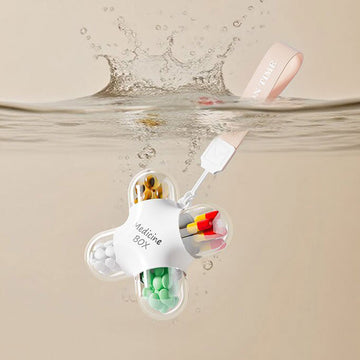 Portable Mini Pill Organizer with Lanyard – Airtight Travel Vitamin Case | PINES