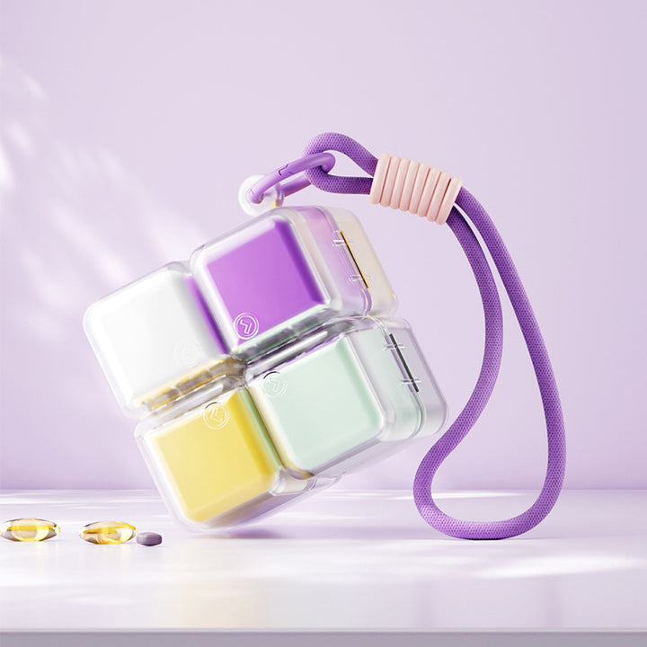 8-Compartment Pill Organizer – Portable Travel Pill Box | PINES